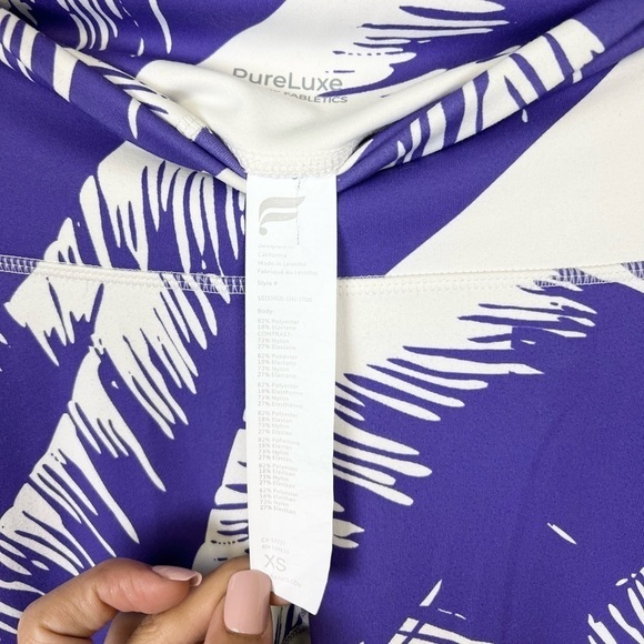FABLETICS High-Waisted Printed PureLuxe‎ 7/8 Paradiso Leggings Purple Size XS - Picture 4 of 6